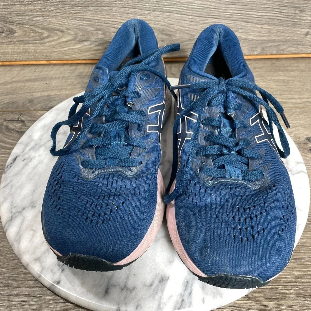 ASICS Shoes Womens 7 Blue Gel Kayano 28 Lace Up Sneakers Running Walking Comfort